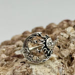 Moon and Sun Sterling Silver Ring