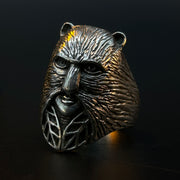 Green Man Sterling Silver Men’s Ring