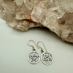 Pentacle Sterling Silver Earrings