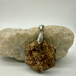 Ripple Agate Hexagonal Pendant - Flow with the Universe
