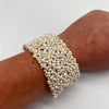 Crystal Pearl Chip Cuffed Bracelet