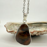 Fire Agate Sterling Silver Pendant