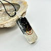 Black Tourmaline & Selenite Orgonite Pendant for Magnified Protection
