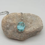 Larimar Sterling Silver Crystal Pendant