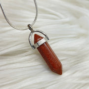Goldstone Crystal Double Terminated Pendant