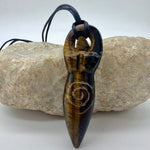 Tigers eye Fertility Goddess Crystal Pendant