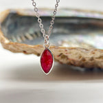 Ruby Crystal Sterling Silver Pendant