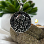 Runes & A Viking Warlord Sterling Silver Pendant