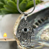 Hamsa Hand Evil Eye Sterling Silver Pendant Pendants