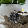 Raven Circle Wing Sterling Silver Pendant Pendants