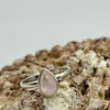 Rose Quartz Teardrop Sterling Silver Crystal Ring
