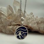 Eye of Horus Lapis lazuli inlay - Sterling Silver Crystal Pendant