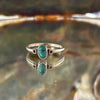 Turquoise Crystal Sterling Silver Ring Sterling Silver Rings