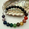 Mens Double Chakra Obsidian Crystal Bracelet