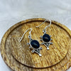 Black Onyx Crystal Sterling Silver Earrings Earrings