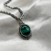 Sterling Silver Malachite Crystal Pendant Sterling Silver Pendants