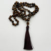Tigers Eye & Smokey Quartz Crystal Mala - Relax & let Go