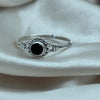Black Onyx Crystal Sterling Silver Ring Sterling Silver Rings