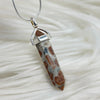 Garnet In Limestone Crystal Double Terminated Pendant Pendants