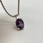 Sterling Silver Mystic Topaz Crystal Pendant