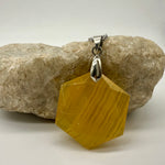 Honey Calcite Hexagonal pendant - Creative Manifestation