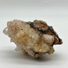 Cactus Quartz - king white cluster with Smoky Quartz tinges - red hematite and golden healer Crystals