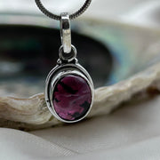 Sterling Silver Garnet Crystal Pendant