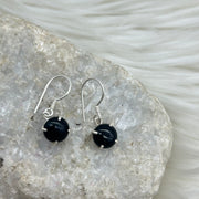 Sterling Silver Black Onyx Crystal Earrings