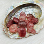 Pink Crackle Quartz Tumbled