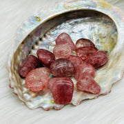 Pink Crackle Quartz Tumbled