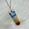 Chakra Crystal Tabby Pendant With Garnet Cabochon Gemstone Charms & Pendants