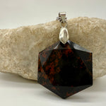 Mahogany Obsidian Hexagonal Pendant - Protection