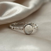 Sterling Silver Infinity Moonstone Ring