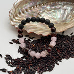 Crystal - Lava infusion bracelet : I set loving boundaries-16cm