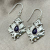 Unveiling Intricate Beauty: Sterling Silver Damask Amethyst Cabochon Earrings Sterling SIlver Earrings