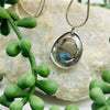 Sterling Silver Labradorite Spiral Crystal Pendant Sterling Silver Pendants