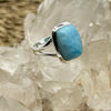 Larimar Sterling Silver Crystal Ring 7 Sterling Silver Rings