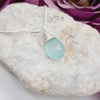 Sterling Silver Blue Onyx Crystal Pendant Pendants