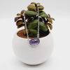 Sterling Silver Oval Amethyst Crystal Pendant Pendants