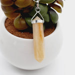 Yellow Jasper Crystal Double Terminated Pendant