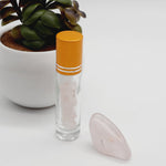 Rose Quartz Crystal Essential Oil Roller Bottle