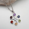Sterling Silver 7 Stone Chakra Pendant