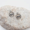Sterling Silver Evil Eye Circle Earrings Sterling SIlver Earrings