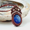 Dumortierite Macrame Crystal Pendant