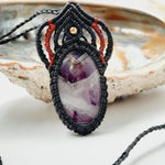Amethyst Macrame Crystal Pendant