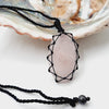Rose Quartz AAA Grade Macrame Crystal Pendant Charms & Pendants