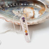 Double Terminated Rose Quartz Crystal Pendant With Chakra Gemstone Cabochons Charms & Pendants