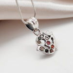 9 Stone Ohm Sterling Silver Pendant