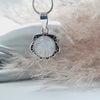Sterling Silver Crystal Moonstone Cabochon Pendant Sterling Silver Pendants