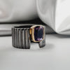 Rhodium Plated Sterling Silver Faceted Amethyst Crystal Ring Sterling Silver Rings